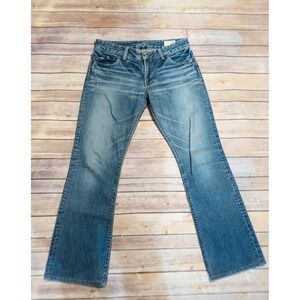 orSlow Jeans Size 3 Cotton Blue Made in Japan Whiskered Straight Leg Denim